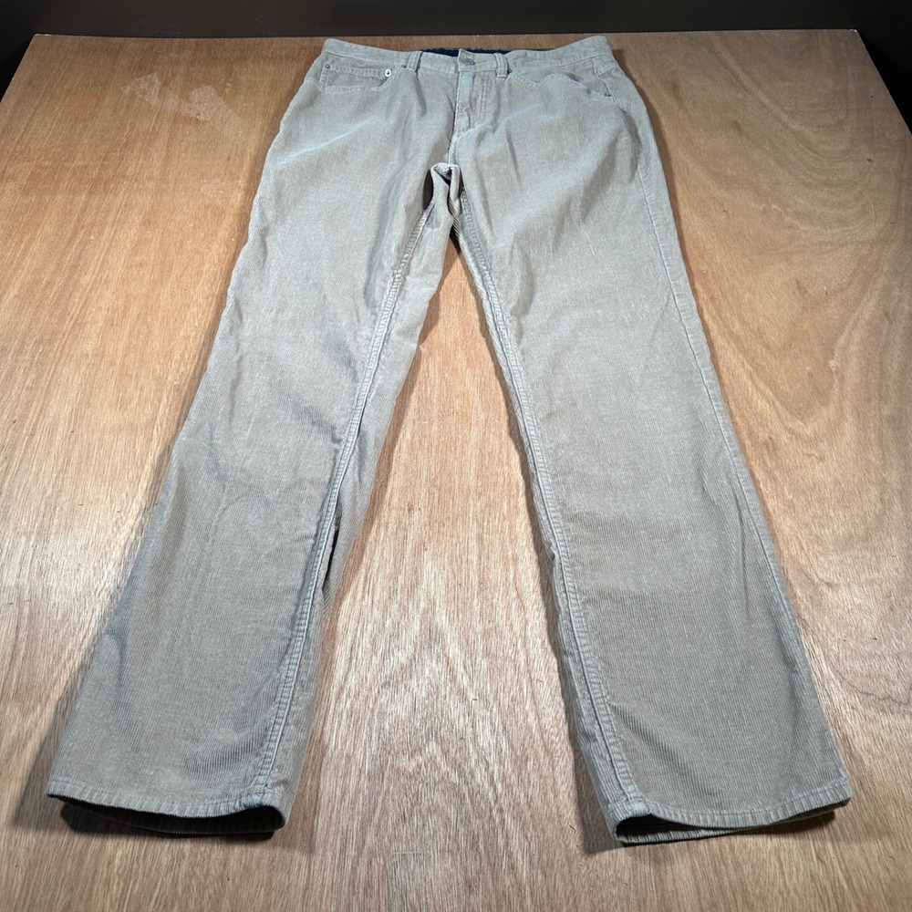 Cremieux Corduroy Pants Mens 32x32(30) Tan Straight Leg Five Pocket Classic